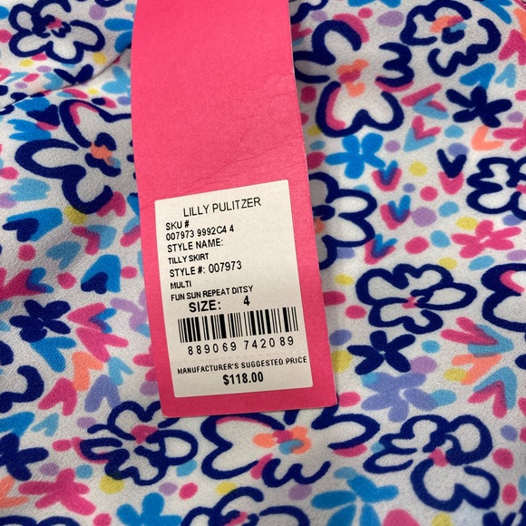 NWT Lilly Pulitzer size 4 skirt - Picture 2 of 2
